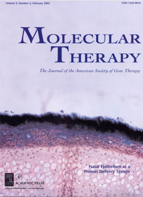 Consortium publication on the cover of Molecular Therapy, February 2002.